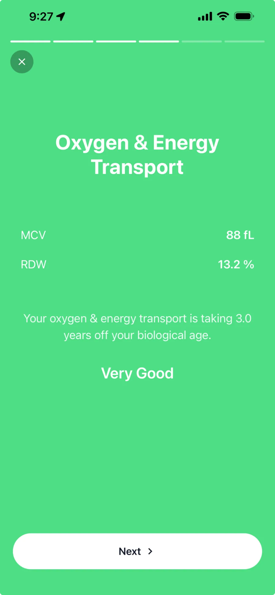Oxygen & energy transport — biological age
