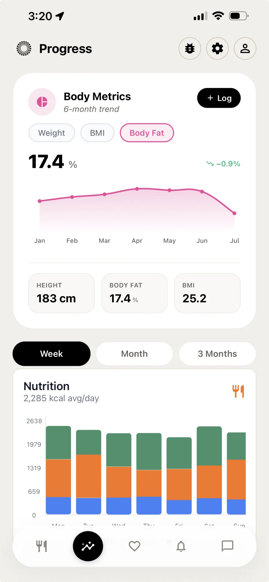 GlowUp app — progress