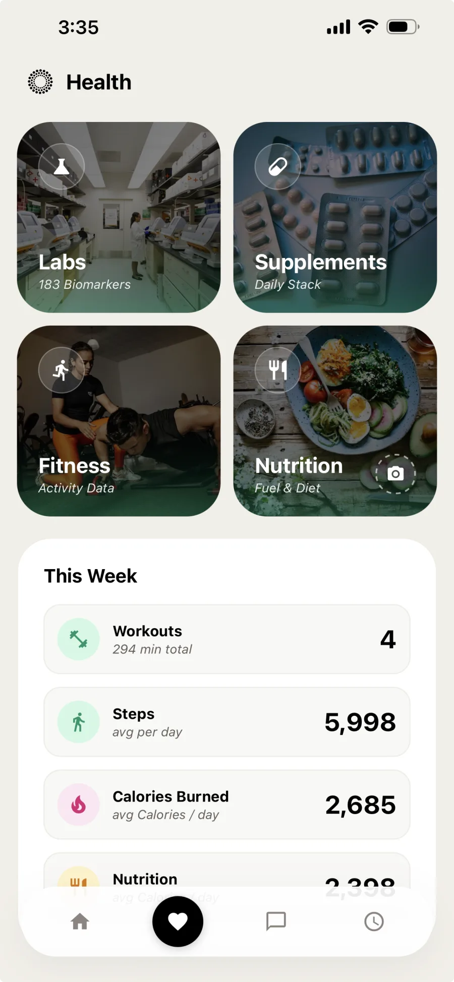 GlowUp app — health